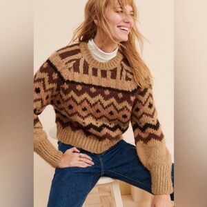 Anthropologie Carson fairisle sweater